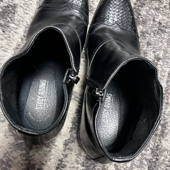 Stacy Adams Cap Toe Chelsea Boot Black 7.5 Memory Foam Cushion - Picture 8 of 12